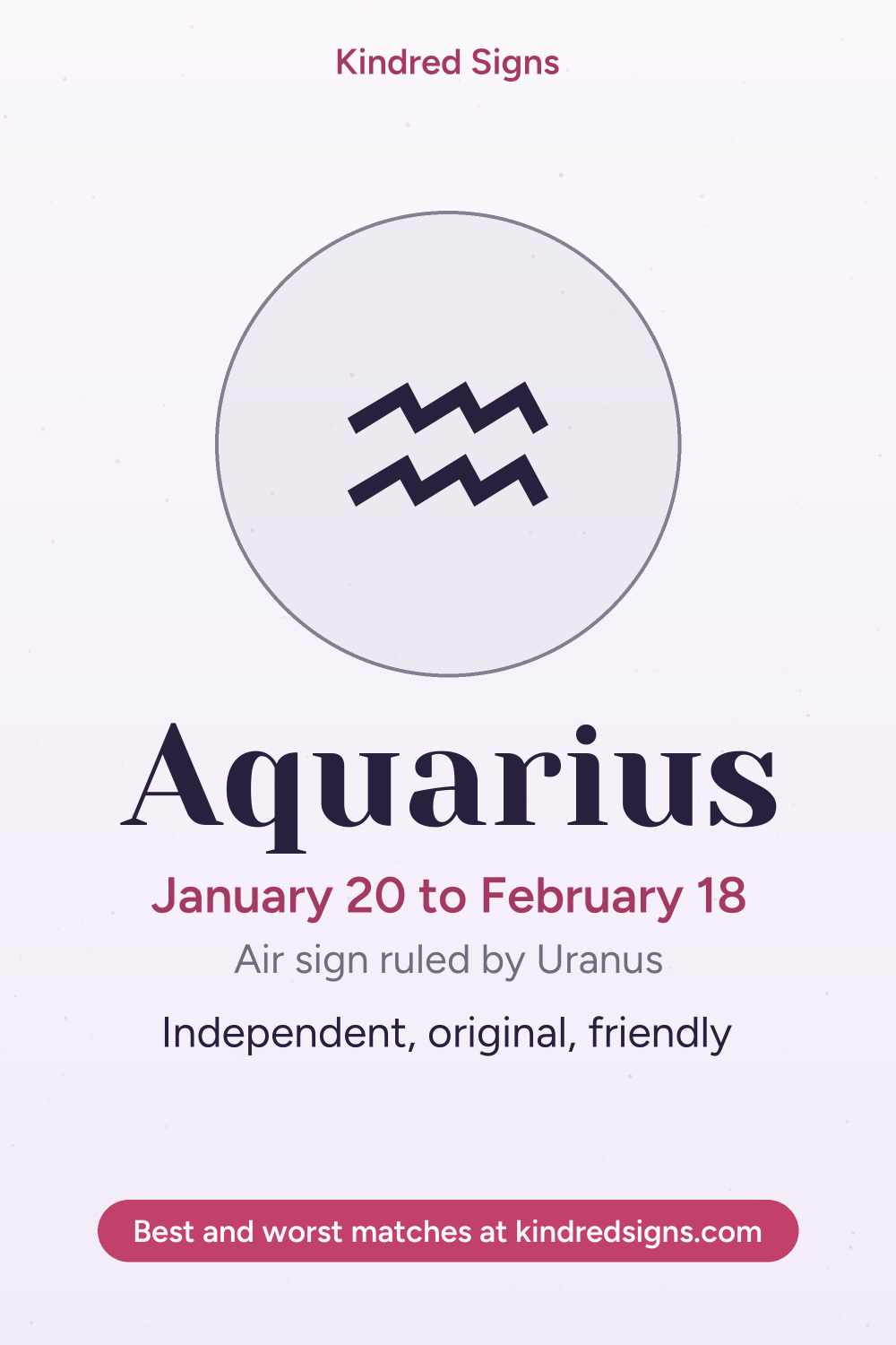 Pin graphic: Aquarius in love: personality, compatibility and best matches